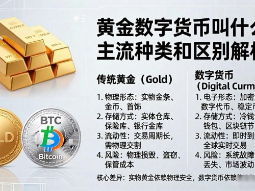 黄金数字货币叫什么？主流种类和区别解析