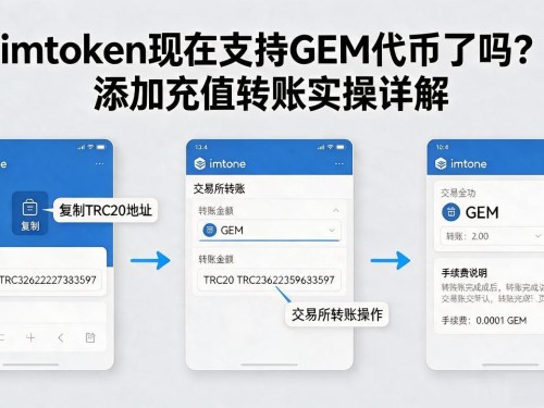 imtoken现在支持GEM代币了吗？添加充值转账实操详解