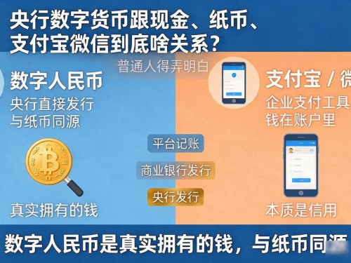 央行数字货币跟现金、纸币、支付宝微信到底啥关系？普通人得弄明白