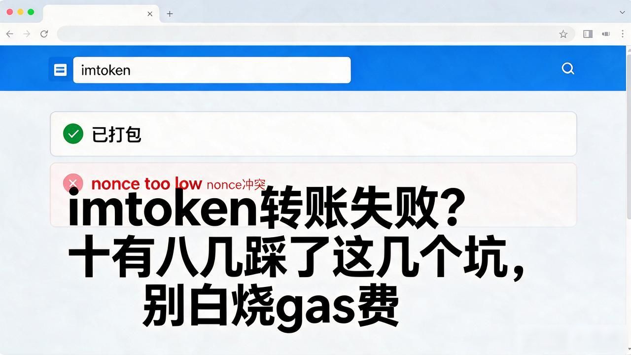 ImToken转账失败gas费没到账原因_ImToken选错网络导致转账失败_imtoken 转账 失败