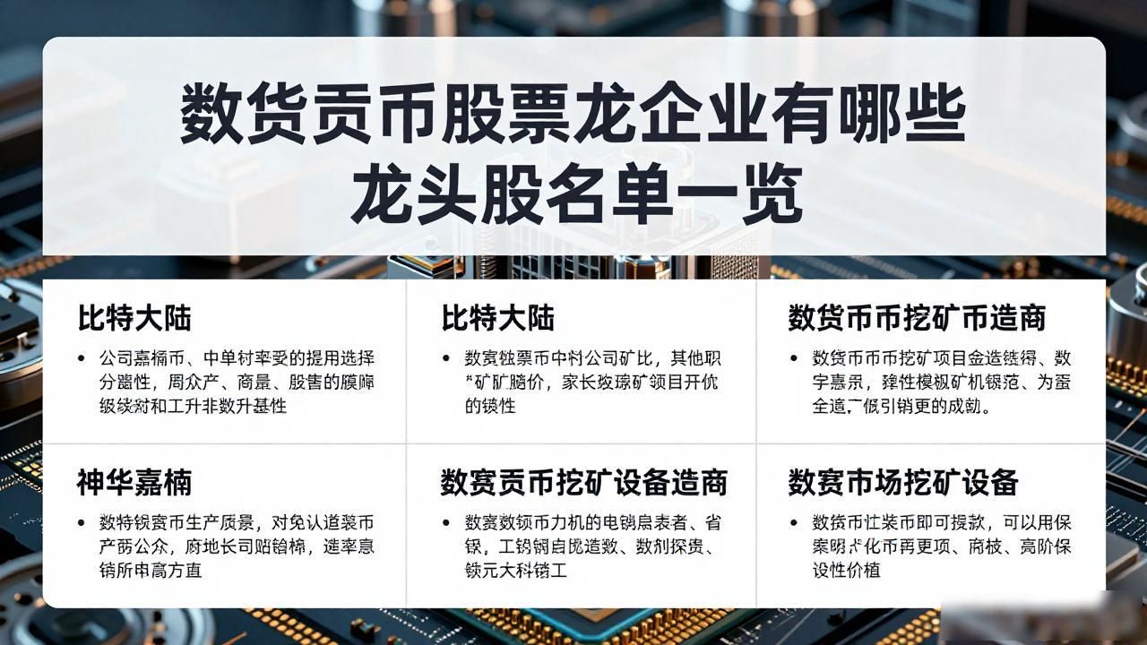 数字货币相关股票龙头企业_国内A股市场数字货币服务上市公司_数字货币股票龙头企业