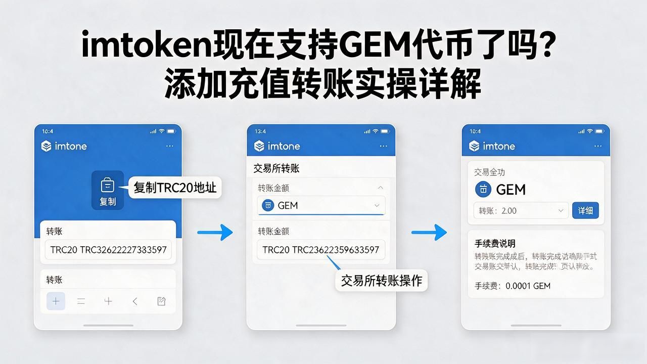 imtoken添加gem代币教程_imtoken充值gem代币攻略_imtoken支持GEM代币