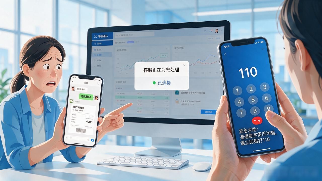 反诈中心数字货币错误转账处理_数字货币转到诈骗账户_交易平台官方客服冻结机制