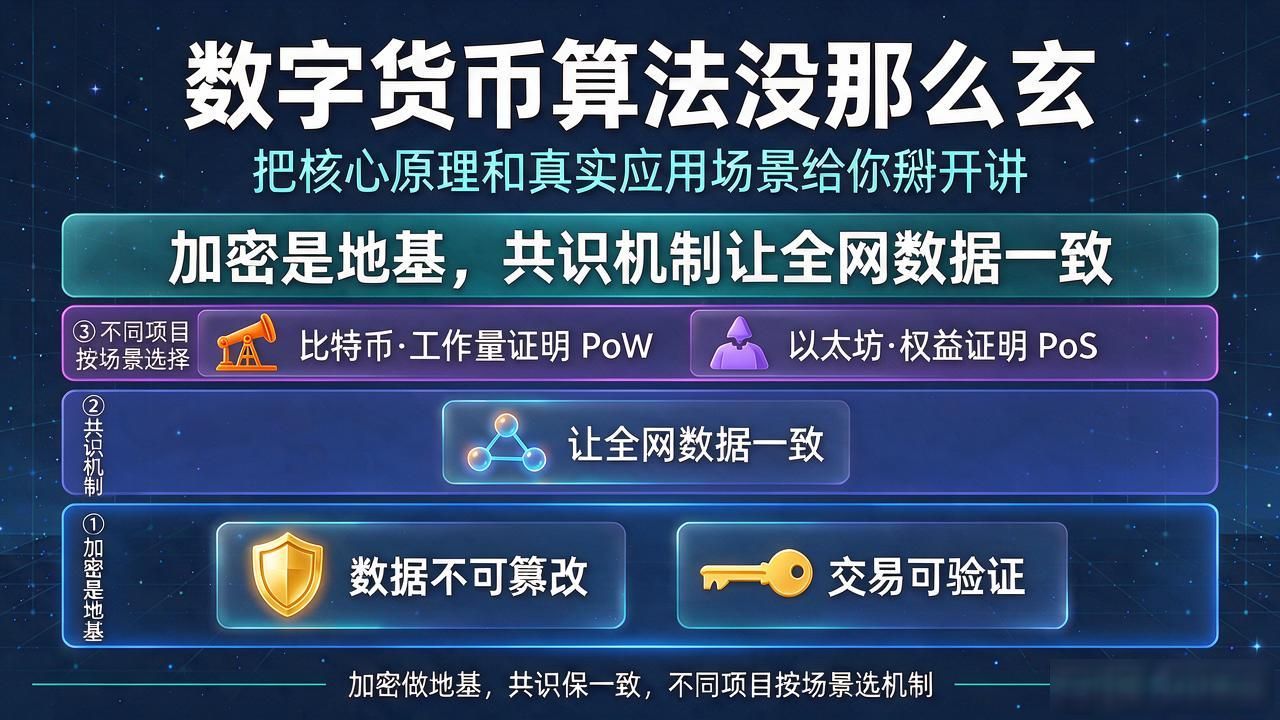 区块链共识机制对比_数字货币算法与应用_数字货币非对称加密原理