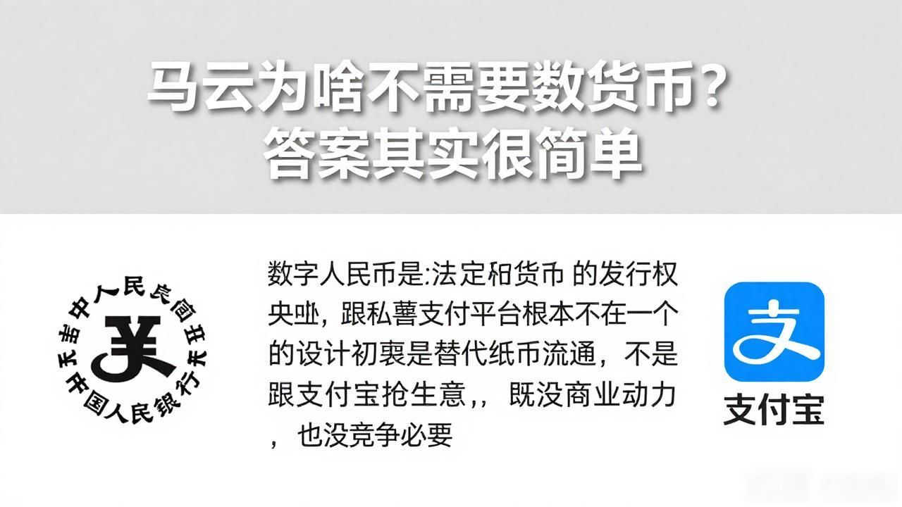 支付宝数字货币 商业逻辑 央行主导_马云不需要数字货币