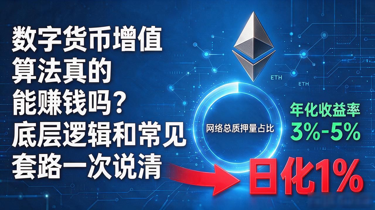 数字货币增值算法真实逻辑与通缩机制解析_数字货币增值算法_以太坊PoS质押年化收益率与通胀补贴原理