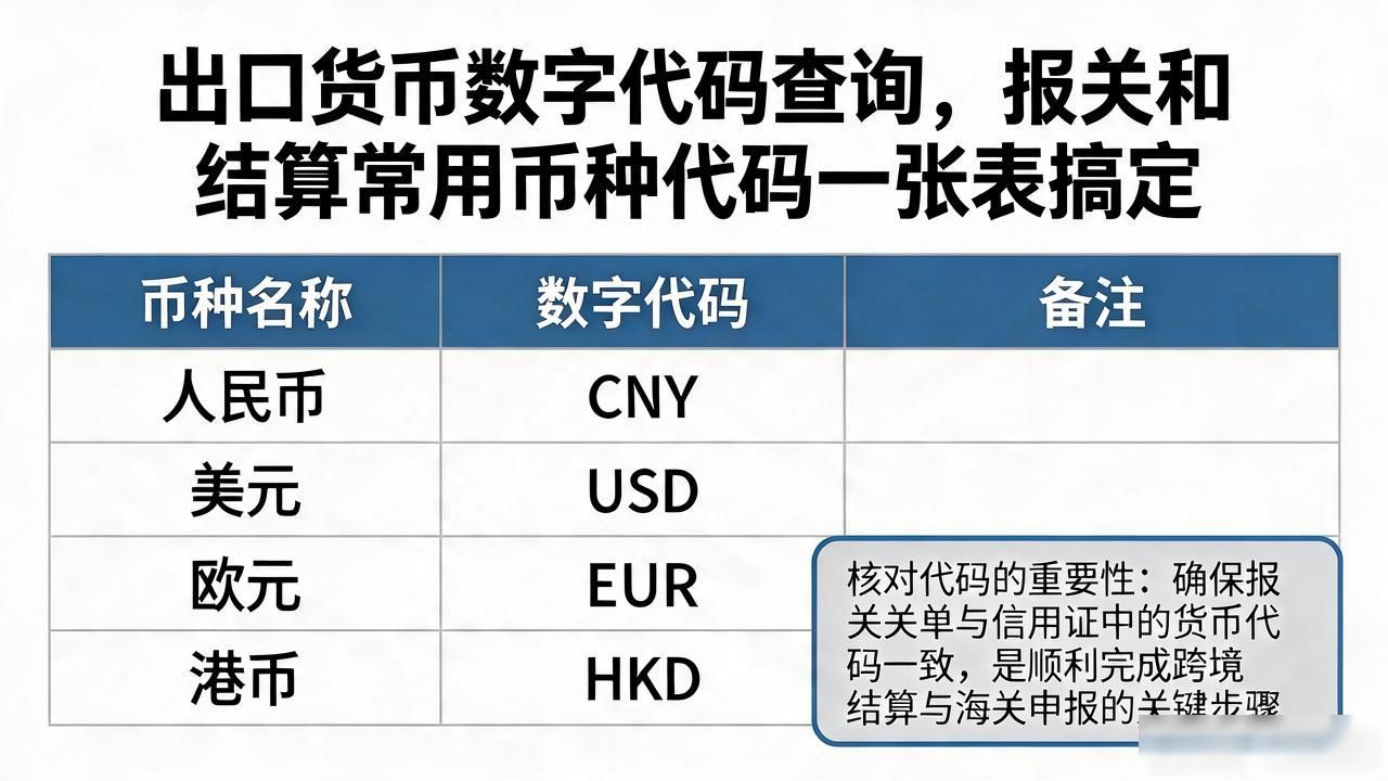 出口货币数字代码查询_货币数字代码_ISO 4217标准