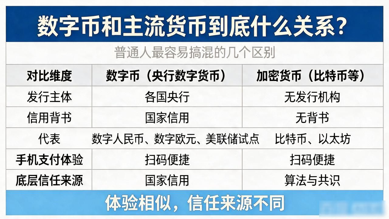 数字币算不算主流货币_比特币与主流货币区别_数字币主流货币