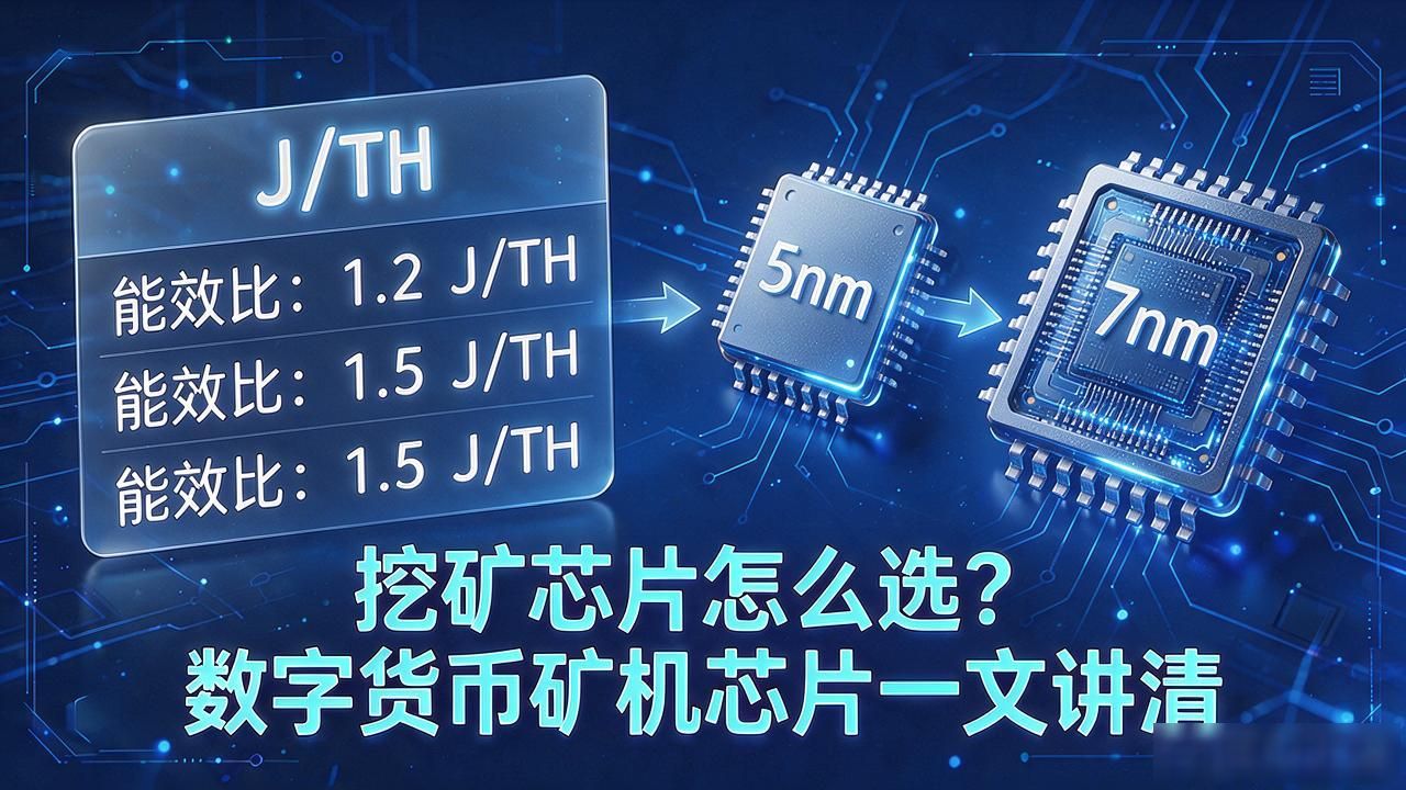 ASIC挖矿芯片能效比焦耳每太哈解析_比特币矿机芯片制程5nm与7nm省电对比_数字货币的挖矿芯片